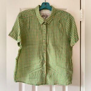 Ace & Jig Green and Yellow Checkered Winnie Top